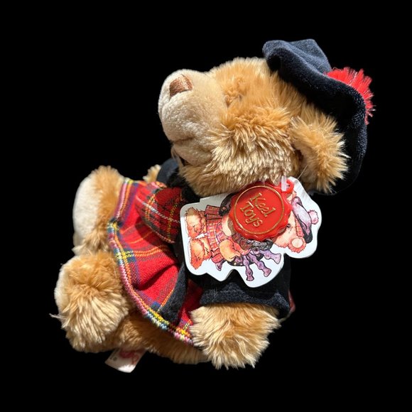 19cm Scottish Piper Hug Me Teddy Bear Soft Toy Traditional Scottish - Picture 2 of 4